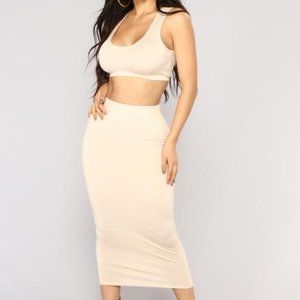 NWOT Fashion Nova Eye Heart Sigh Skirt Set